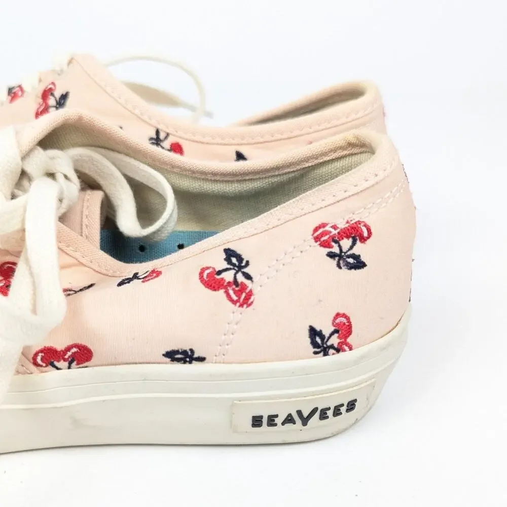 J. Crew SeaVees Embroidered Cherries Casual Legend Sneakers Size 8